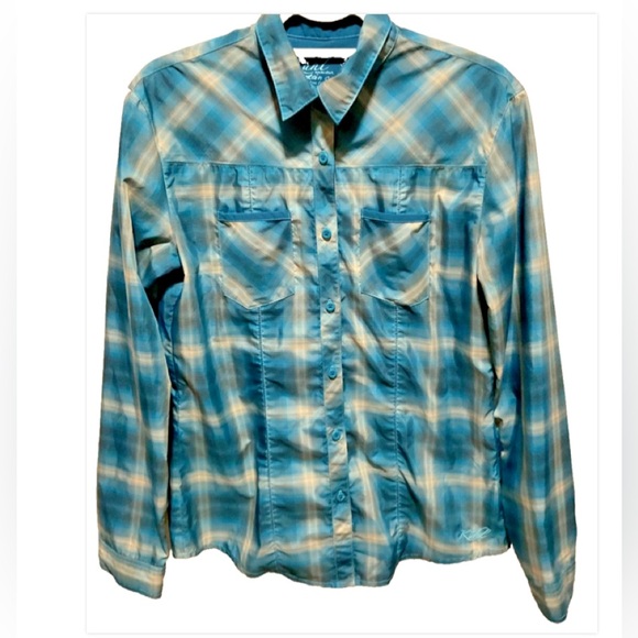 Kuhl Tops - Kuhl Ionik Plaid Long Sleeve Odor Heat Control Size M Outdoor Camping Hiking